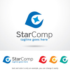 Star Comp Logo Template Design Vector