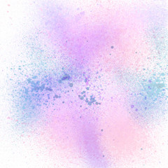 Colorful pastel spray paint on white background