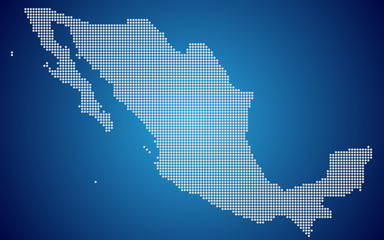 Fototapeta na wymiar The Mexico Map - Pixel 