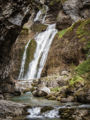 Waterfall in Ordesa national park in the Spanish Pyrenees in Spain