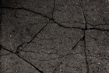 Obraz premium Crack asphalt road.