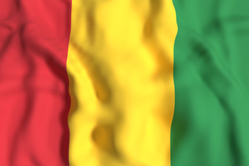 Guinea flag waving