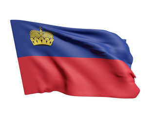 Liechtenstein flag waving