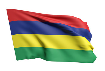Obraz premium Republic of Mauritius flag waving