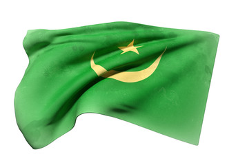 Mauritania flag waving