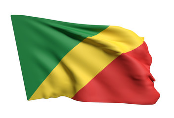 Republic of Congo flag waving