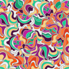  Waves background seamlessly tiling. Seamless wave hand-drawn pattern, For design