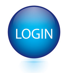 Login blue circular button