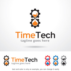 Time Tech Logo Template Design Vector