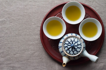 Obraz na płótnie Canvas Japanese tea and teapot