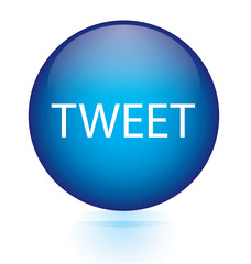 Tweet blue circular button