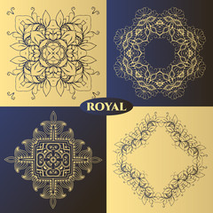 Luxury logos for decoration. Victorian style. For boutiques, restaurants, hotel.