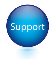 Support word blue button