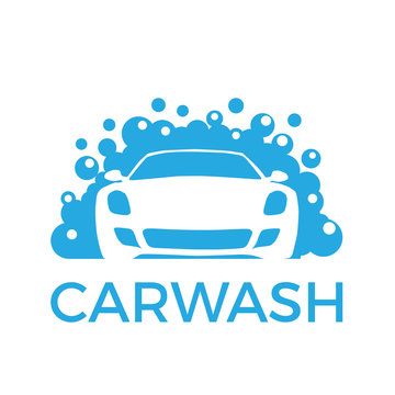 Vector abstract car and soap, carwash
