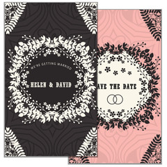 Set of Luxury artistic pages . brochure template. Vintage art identity; lace;  Decorative retro greeting card or invitation design