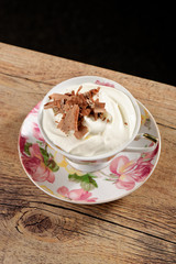 Cup of coffee with a cream