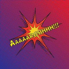 Colourful comic book style explosion vector effect