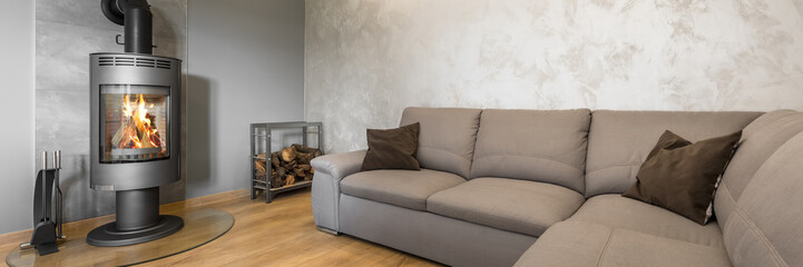 Decorative wall in living room