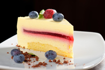 Fine dining, French gourmet cake