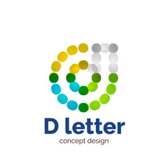 Vector modern minimalistic dotted letter concept logo