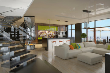 Modern house interior
