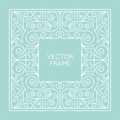Vector geometric frame with copy space