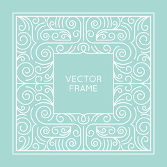 Vector geometric frame with copy space