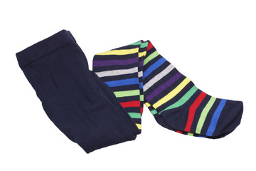 Kids tights with stripes.