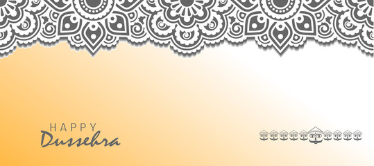 Happy Dussehra festival. Ready banner, a set of postcards. Vector illustration EPS 10