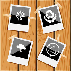 abstract plant, protection nature, thunderstorm, recycle symbol.