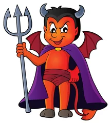 Washable wall murals For kids Little devil theme image 1
