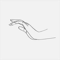 Sketch of the hands. Vector illustration.