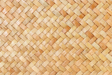traditional thai style pattern nature background of brown handicraft weave texture bamboo surface...