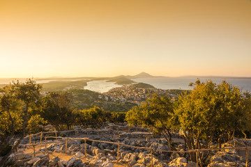 Panoramic view of Mali Losinj, Croatia - obrazy, fototapety, plakaty