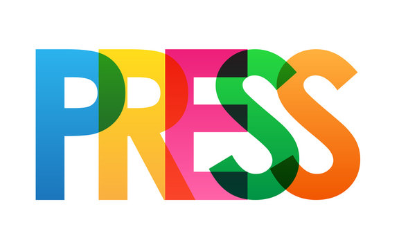 PRESS Colourful Vector Letters Icon