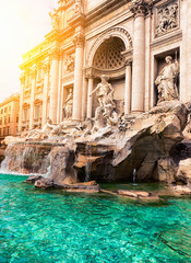 Trevi Fountain (Fontana di Trevi) in Rome. Italy - obrazy, fototapety, plakaty