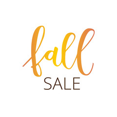 Fall sale hand written inscription