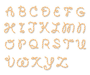 Bakers twine alphabet