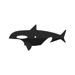 Obraz premium Orca Whale Primitive Style Childish Sticker
