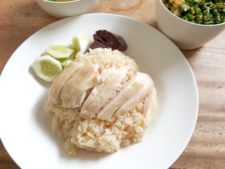 rice steamed with chicken soup at Thailand