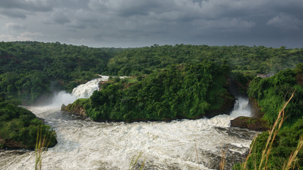 Top view of Murchison Falls in Uganda