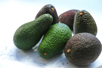 Green ripe avocado