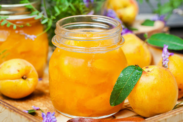 Delicious homemade apricot jam