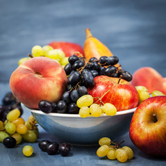 Fresh ripe autumnal fruits