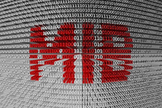 MIB in the form of binary code, 3D illustration