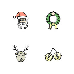 Christmas icons set