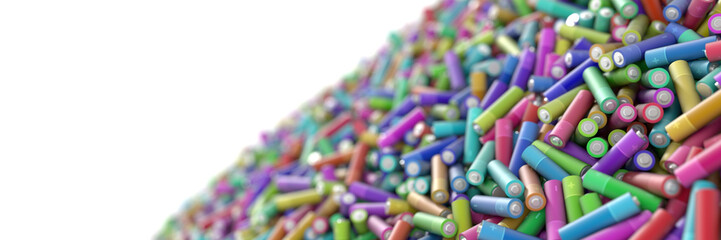 Infinite alkaline batteries three dimensional render