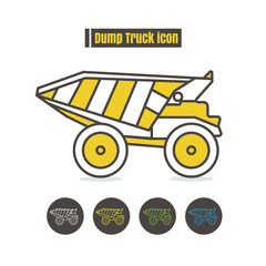 Naklejka premium vector Dumper truck icon color on white background
