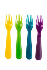 set of plastic forks.