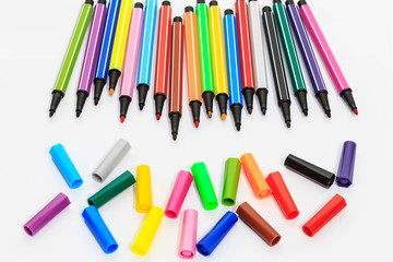 Color pen on white background.